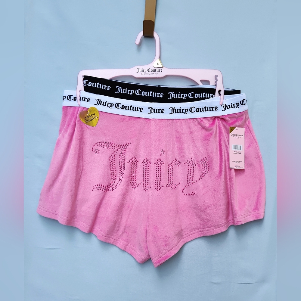 NWT set of 2 Juicy Couture Sleep Shorts Black & Pink